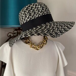 Elegant Black and White Women's Summer Hat